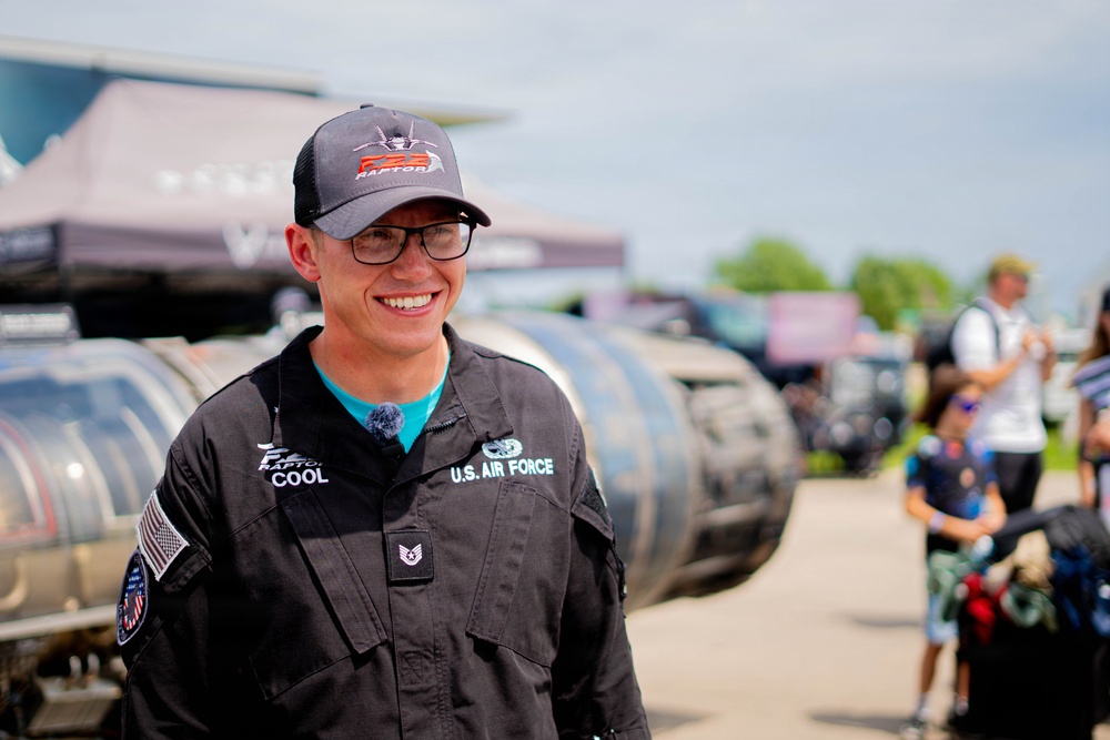 F-22 Raptor Aerial Demonstration Team performs at EAA Air Venture Oshkosh 2025