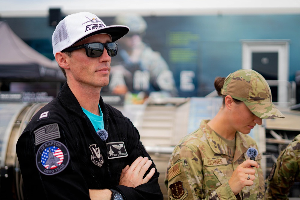 F-22 Raptor Aerial Demonstration Team performs at EAA Air Venture Oshkosh 2025