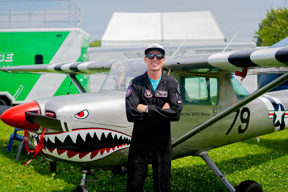 F-22 Raptor Aerial Demonstration Team performs at EAA Air Venture Oshkosh 2025