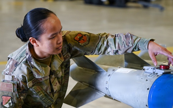 849th Aircraft Maintenance Squadron Airmen Load Weapons onto F-16 Fighting Falcons During Monthly Training
