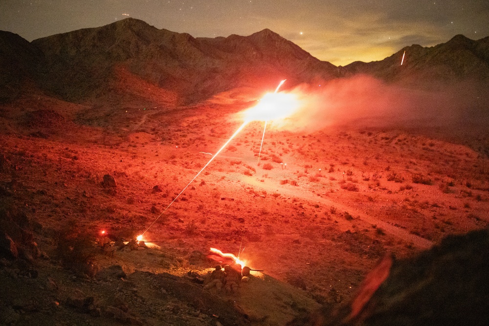 2nd Bn., 4th Marines conduct night live-fire range during SLTE