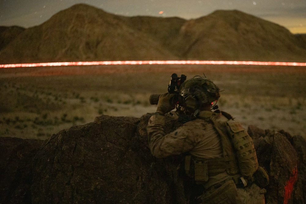 2nd Bn., 4th Marines conduct night live-fire range during SLTE