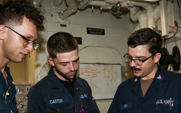 Frank E. Petersen Jr. conducts routine operations