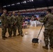 Mississippi National Guard Soldiers participate in a holiday video during a holiday luncheon