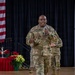 Senior enlisted leader for Joint Task Force–District of Columbia delivers remarks during a holiday luncheon