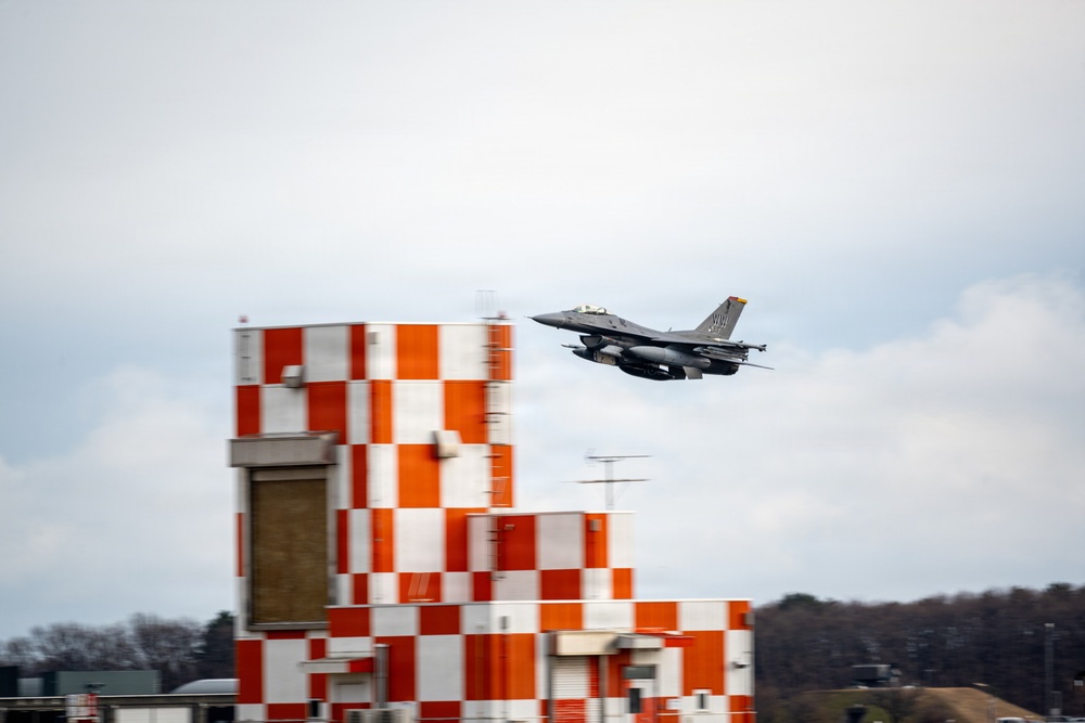 Misawa F-16 Takes Off for Exercise Pacific Rooster