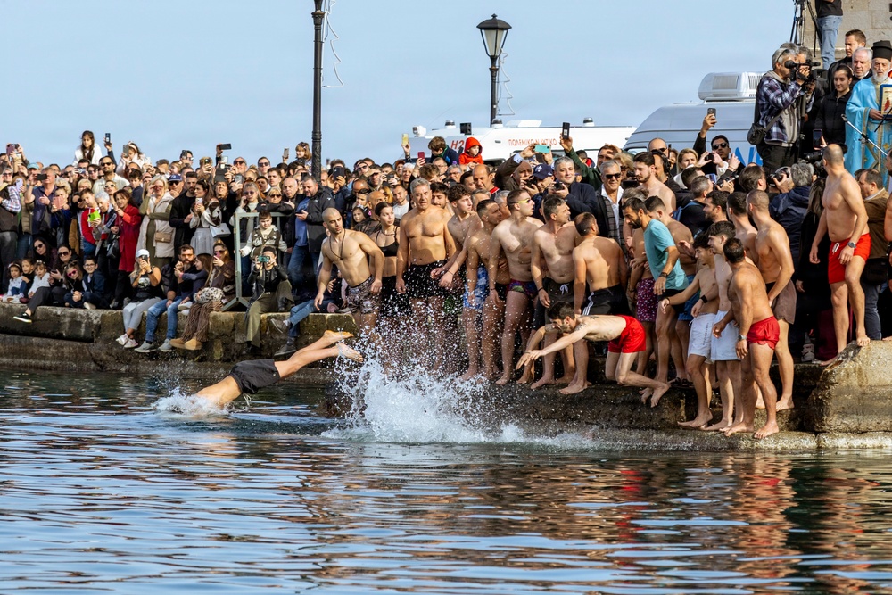 NSA Souda Bay Joins Host Nation in Celebrating Epiphany Day