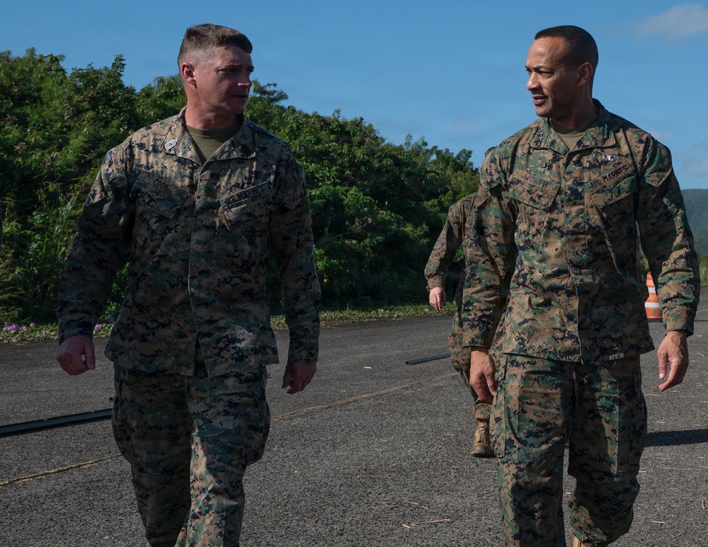 The commanding general of II Marine Expeditionary Force visits Puerto Rico