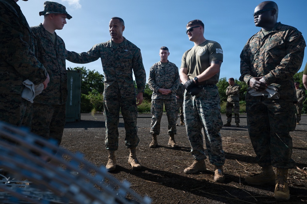 The commanding general of II Marine Expeditionary Force visits Puerto Rico