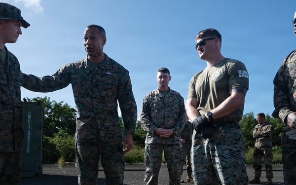 The commanding general of II Marine Expeditionary Force visits Puerto Rico