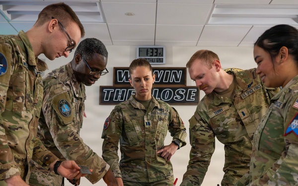 Space Force Guardians assigned to Space Delta 5 conduct military planning.