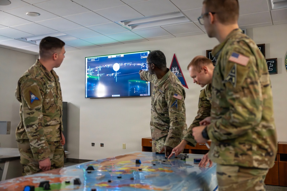 U.S. Space Force Guardians assigned to Space Delta 5 conduct military planning.