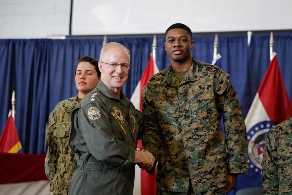 Chief of Naval Operations Adm. Caudle holds All Hands Call onboard Naval Air Station Pensacola