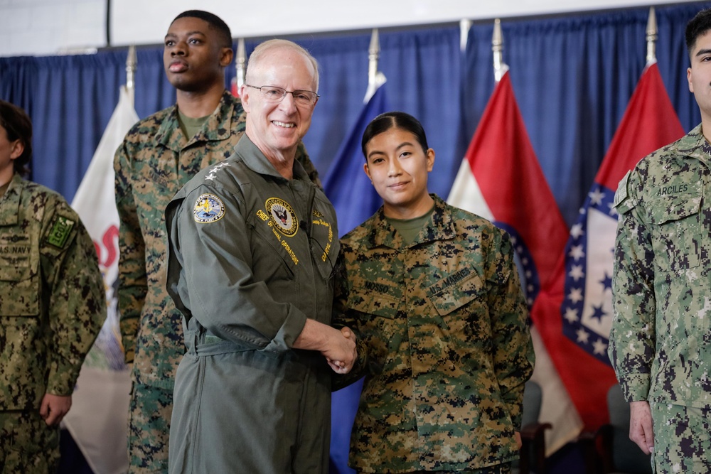 Chief of Naval Operations Adm. Caudle holds All Hands Call onboard Naval Air Station Pensacola