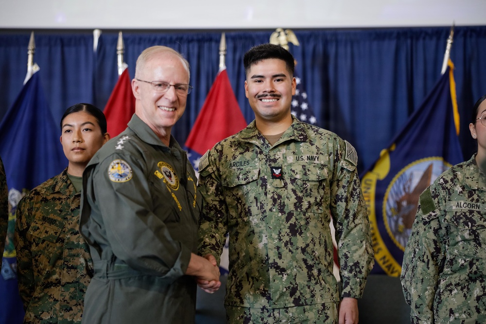 Chief of Naval Operations Adm. Caudle holds All Hands Call onboard Naval Air Station Pensacola