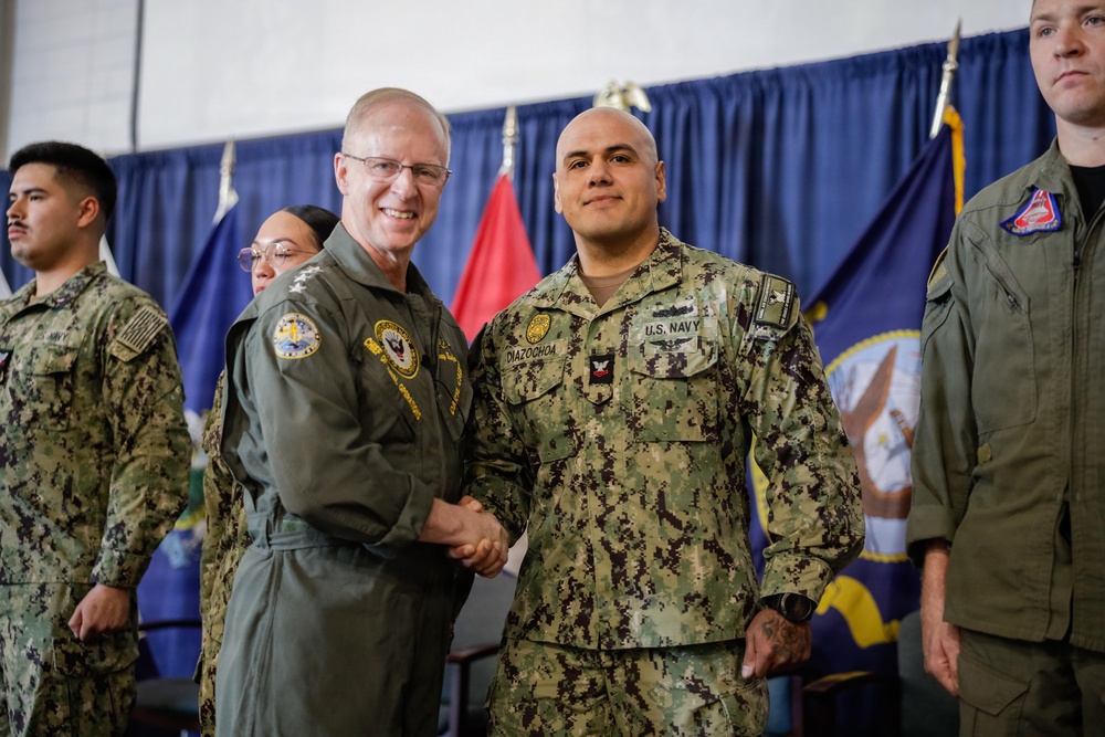 Chief of Naval Operations Adm. Caudle holds All Hands Call onboard Naval Air Station Pensacola