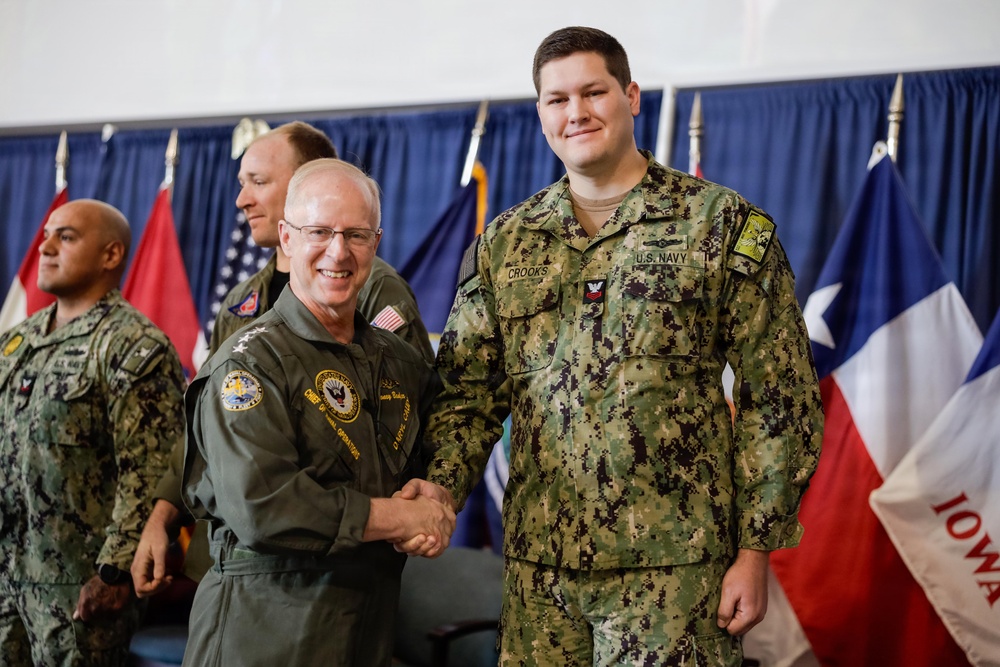 Chief of Naval Operations Adm. Caudle holds All Hands Call onboard Naval Air Station Pensacola