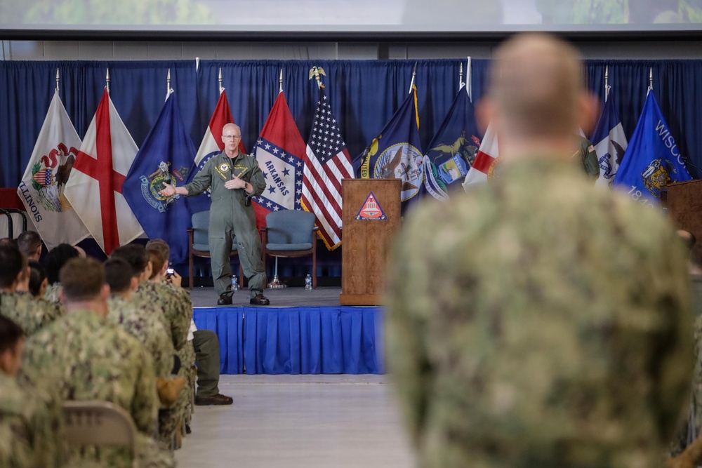 Chief of Naval Operations Adm. Caudle holds All Hands Call onboard Naval Air Station Pensacola
