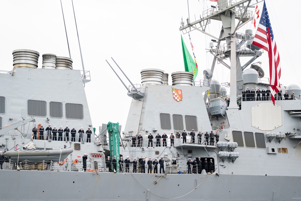 USS Fitzgerald Returns to Naval Base San Diego