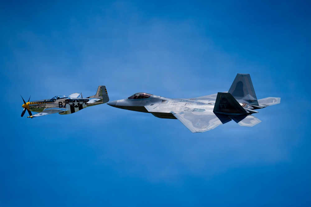 F-22 Raptor Aerial Demonstration Team performs at the Airpower Over Hampton Roads Airshow 2025