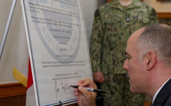 CFAY Signs Spiritual Readiness Month Proclamation