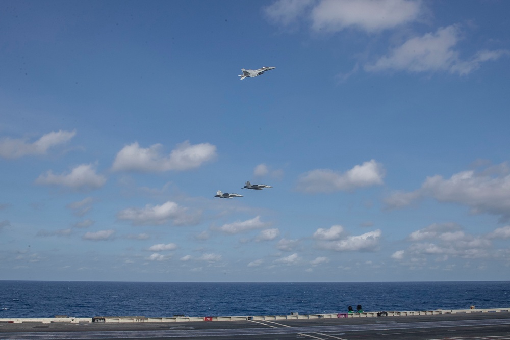 VFA 41 conducts change of command aboard Abraham Lincoln