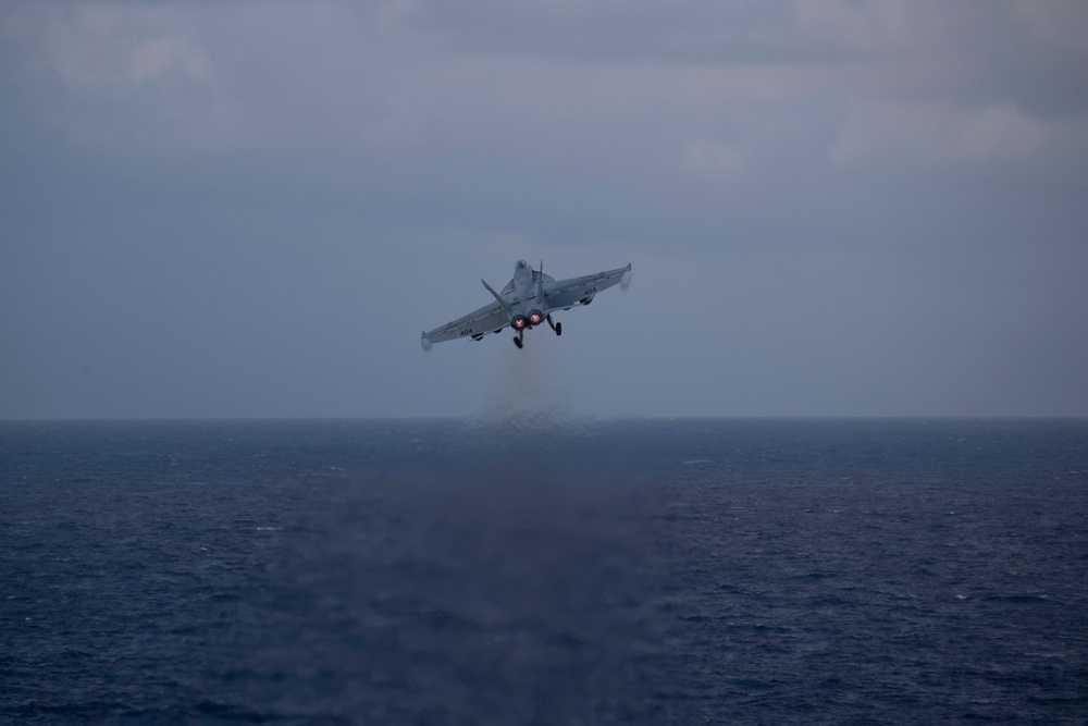 Abraham Lincoln conducts routine flight operations