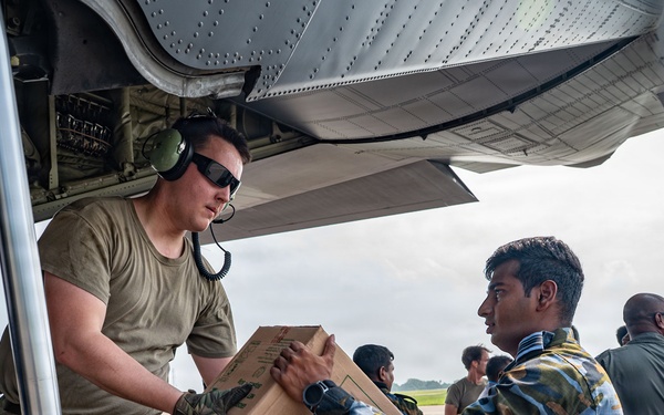C-130J team delivers humanitarian aid in Jaffna, Anuradhapura