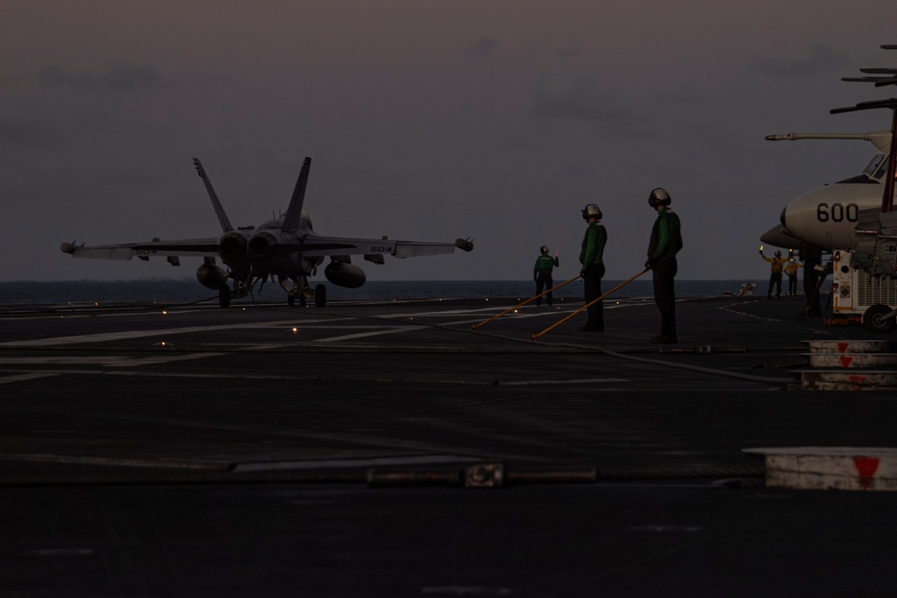 Abraham Lincoln conducts routine flight operations