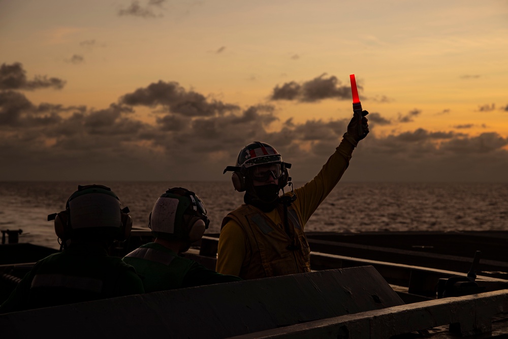 Abraham Lincoln conducts routine flight operations