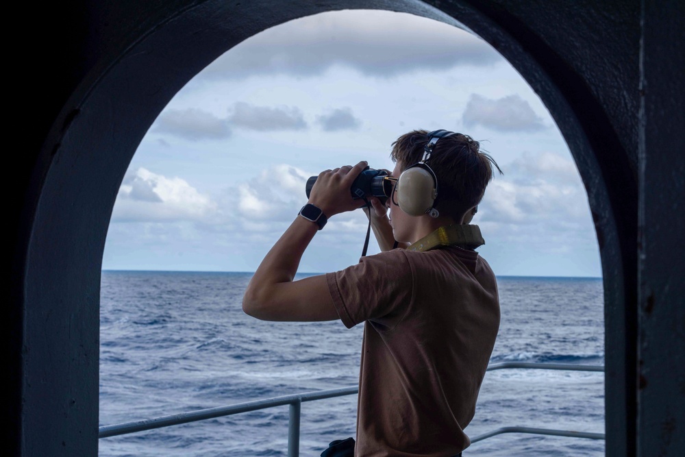 Abraham Lincoln stands watch