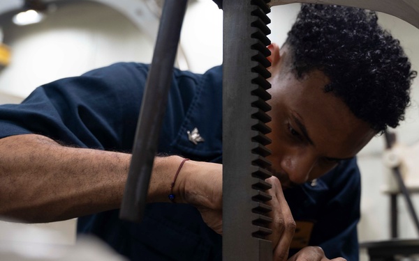 Abraham Lincoln conducts routine operations.