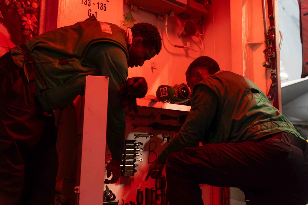 Abraham Lincoln conducts routine operations