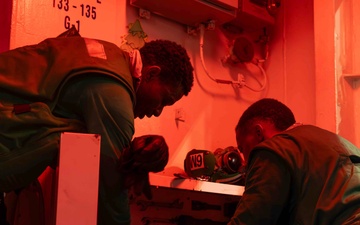 Abraham Lincoln conducts routine operations.