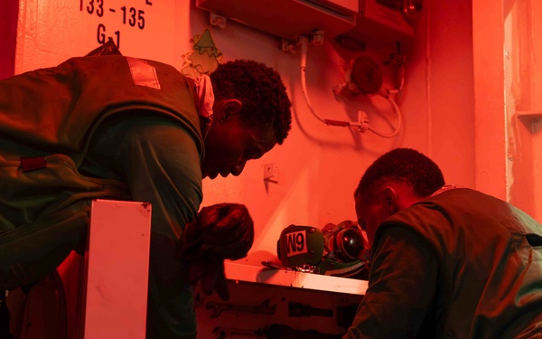 Abraham Lincoln conducts routine operations.