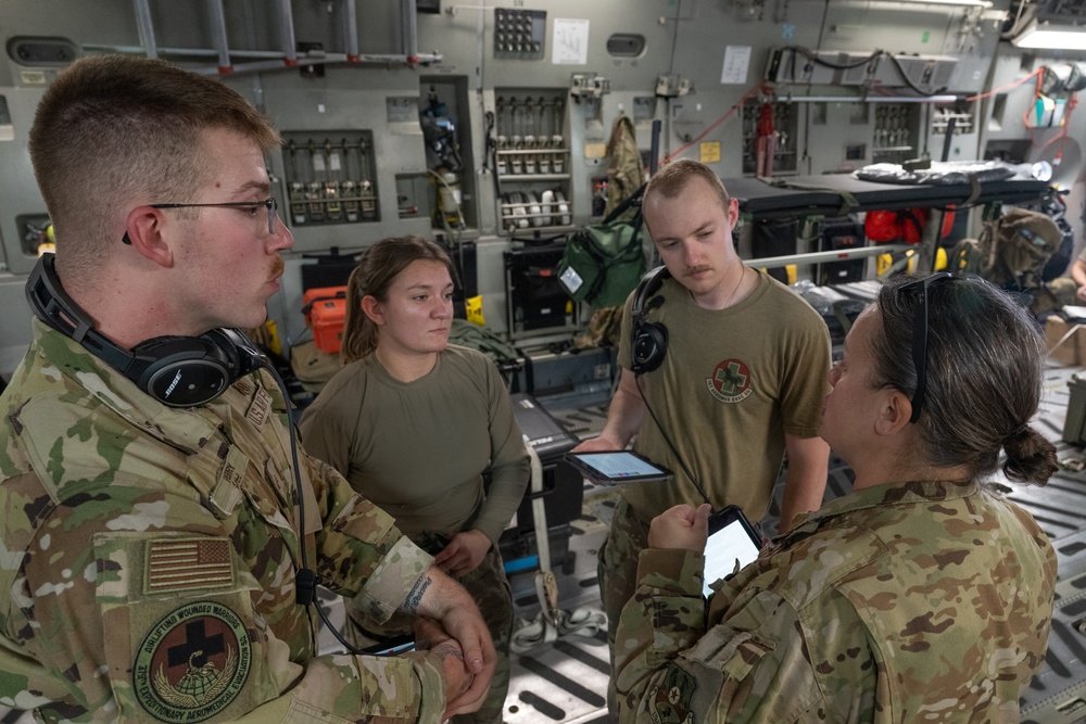 379 EAES team provides patient care aboard C-17 Globemaster III aircraft