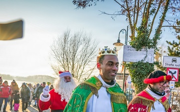 U.S. Soldier Takes Part in Powidz Three Kings Day Celebration