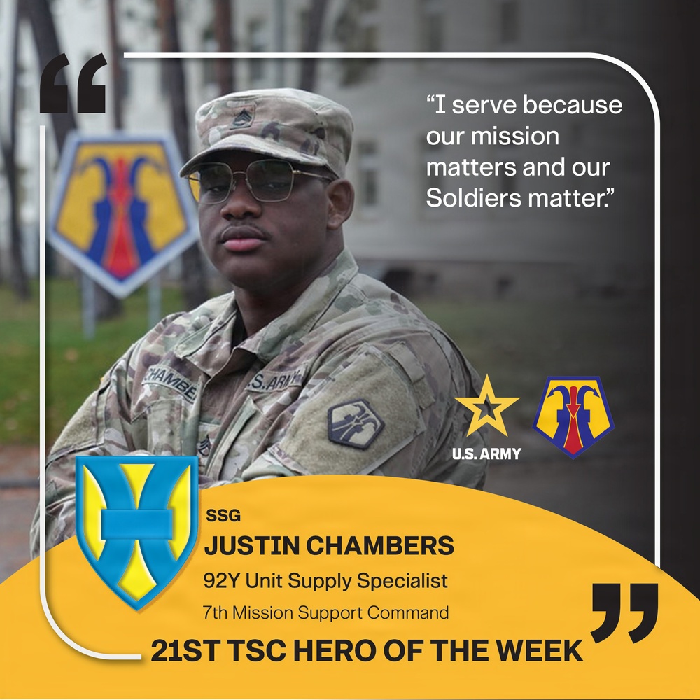 21st TSC Hero of the Week, Staff Sgt. Justin Chambers