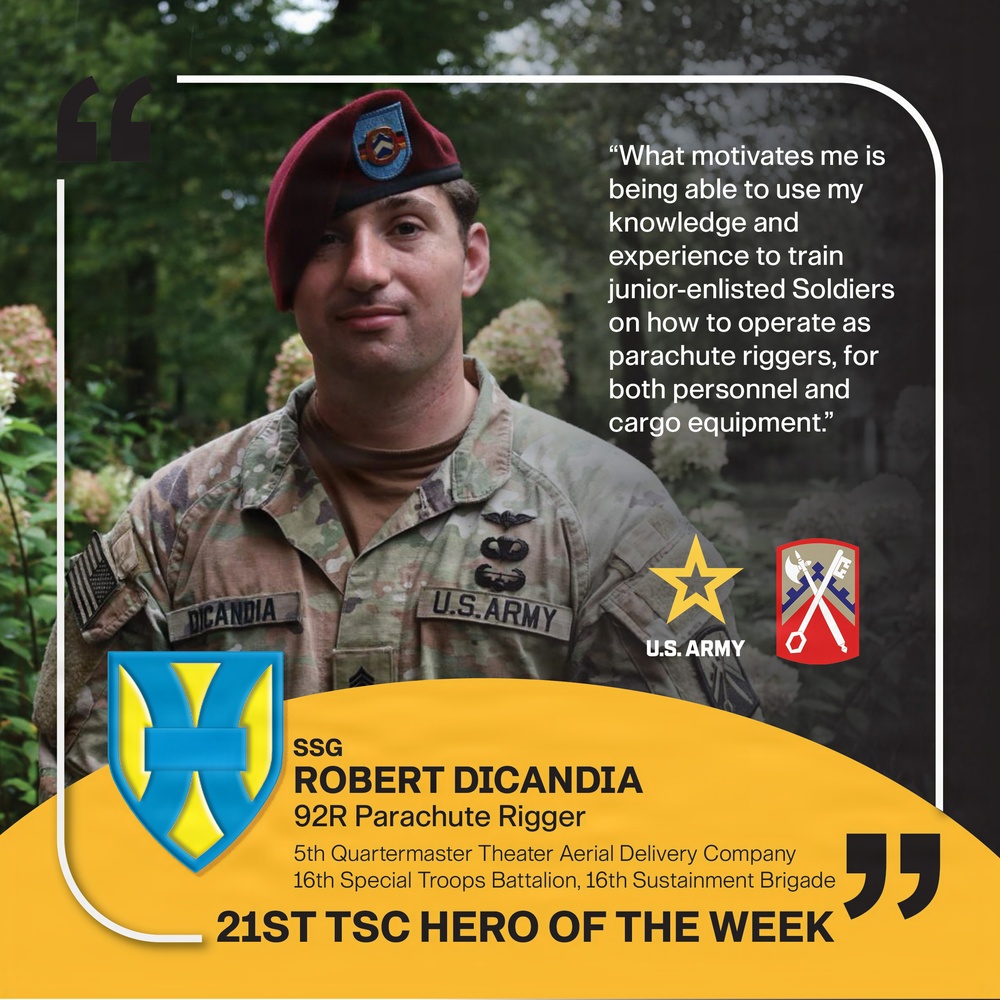21st TSC Hero of the Week, Staff Sgt. Robert DiCandia