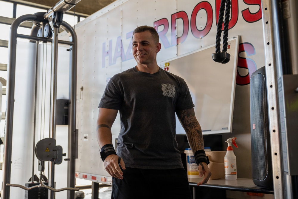 The 6th Civil Engineer Squadron Fire and Emergency Services flight physical training