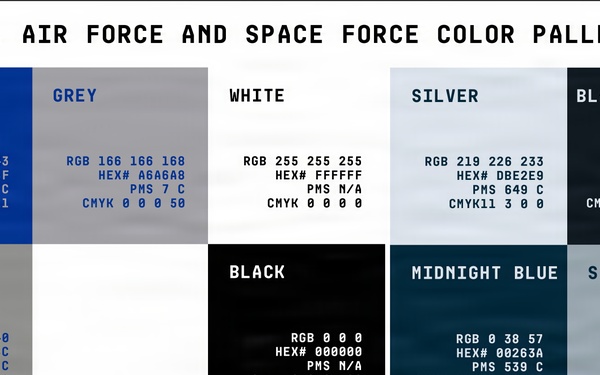 The U.S. Air Force and Space Force Color Palette