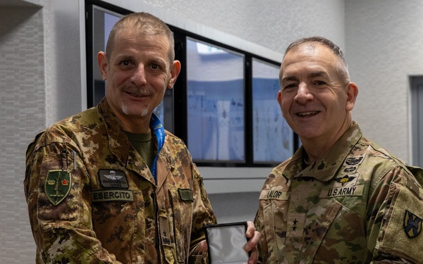 21st Theater Sustainment Meets With Brigadier General Nicola Mandolesi