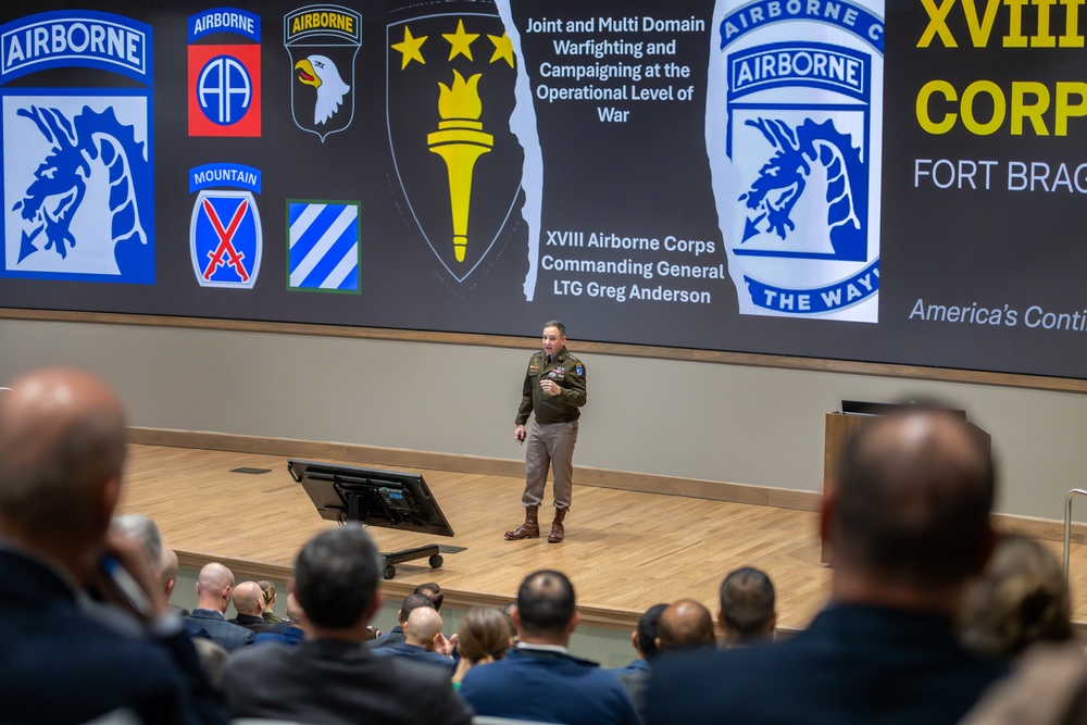 XVIII Airborne Corps Commanding General Speaks at the U.S. Army War College