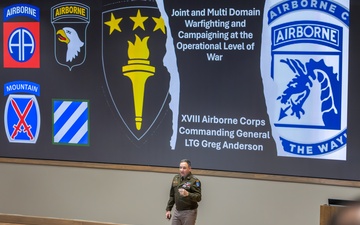 XVIII Airborne Corps Commanding General Speaks at the U.S. Army War College