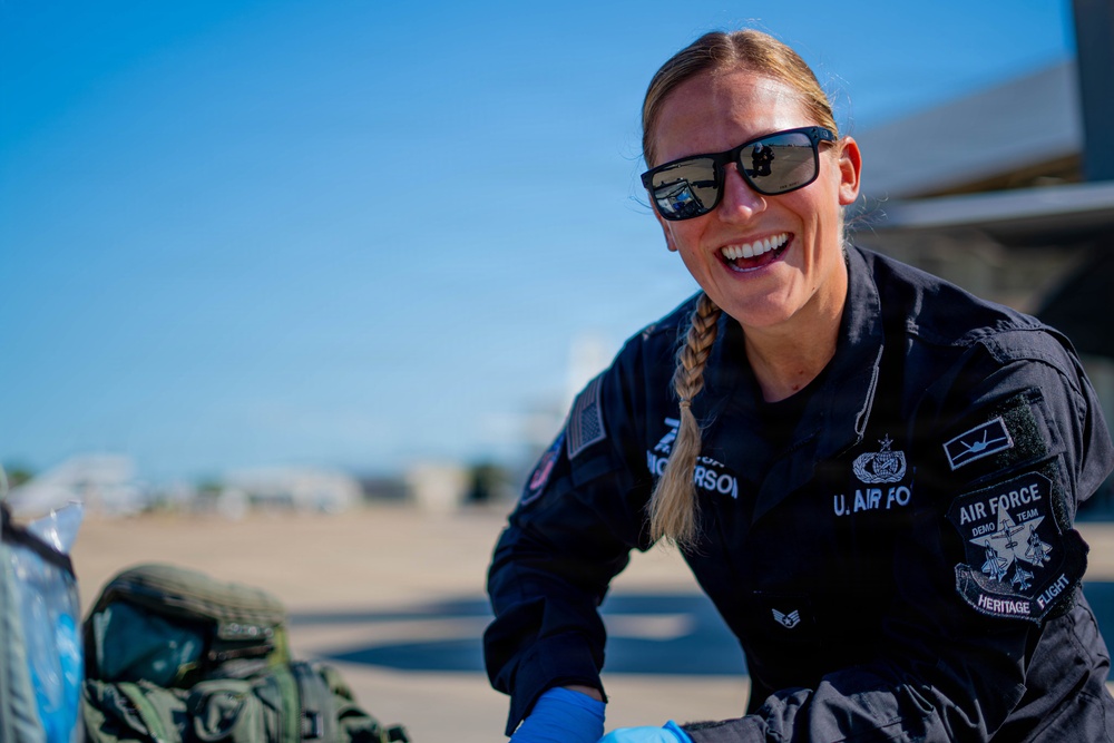 F-22 Raptor Aerial Demonstration Team performs at Wings Over South Texas 2025