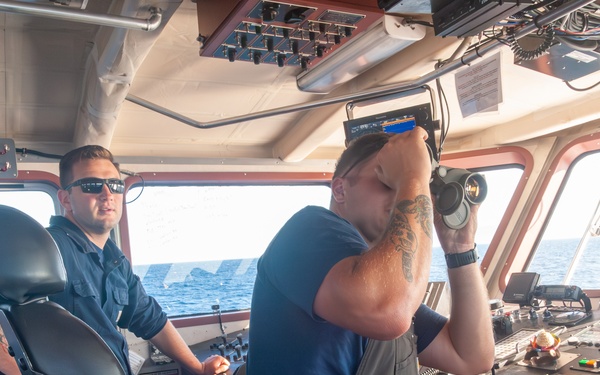 USCG Cutter Blackfin goes underway to patrol the Southern California coast