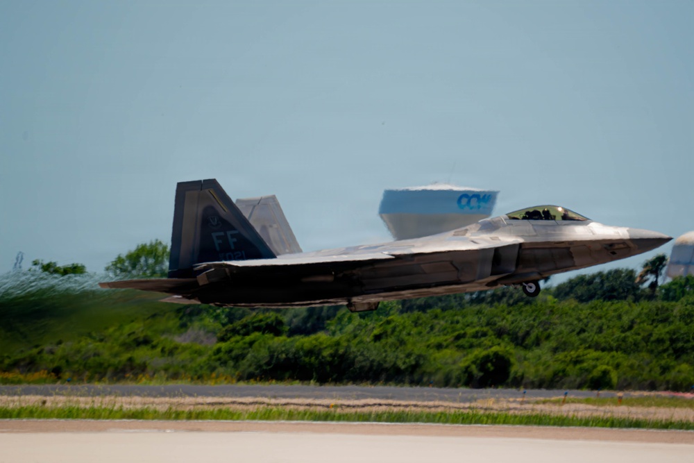 F-22 Raptor Aerial Demonstration Team performs at Wings Over South Texas 2025
