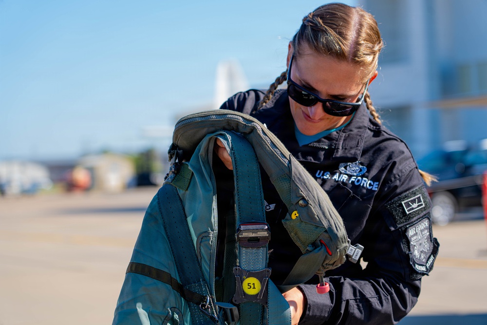 F-22 Raptor Aerial Demonstration Team performs at Wings Over South Texas 2025