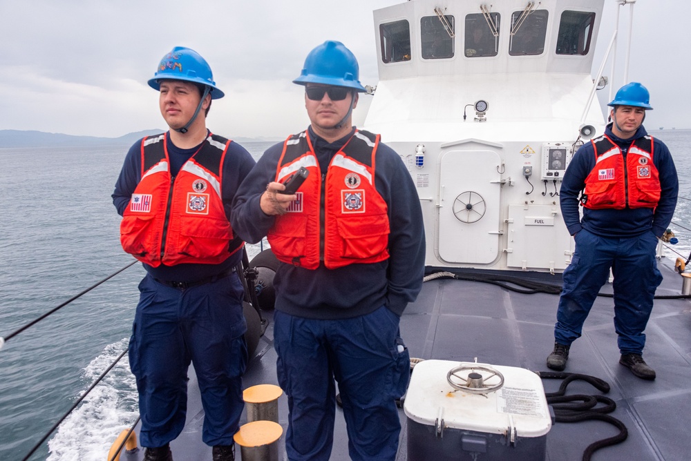 USCG Cutter Blackfin returns to homeport after a patrol off the coast of Southern California coast.