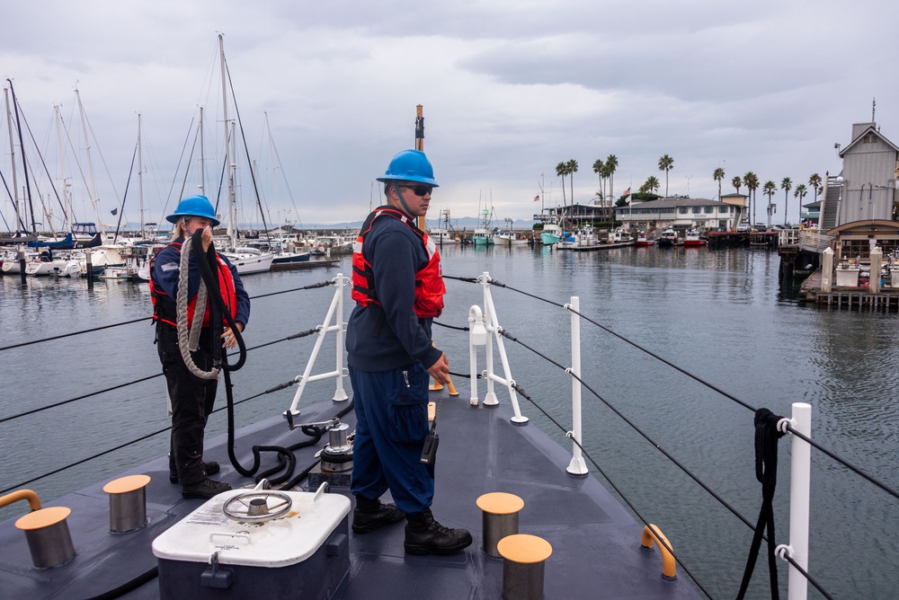 USCG Cutter Blackfin goes underway to patrol the Southern California coast